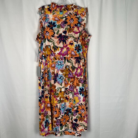 Maggy London Woman Floral Ruffled Swing Dress - Picture 7 of 13